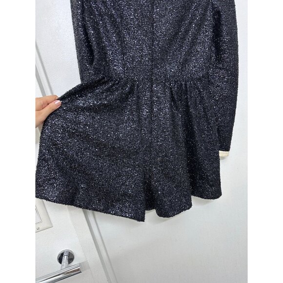 SALONI Glittering Black Jumpsuit with Cream Accents - Picture 13 of 16